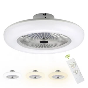 80W Deckenventilator Ventilator LED Lüfterlicht Deckenleuchte mit Fernbedienung - Bild 1 von 14