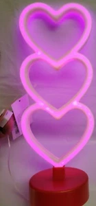 Spritz Valentines 11" Neon Lit Heart Table Top Light Decoration Dorm Wedding 1pc - Picture 1 of 11