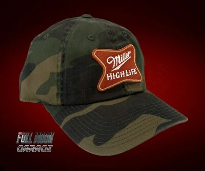 Novo Chapéu Boné Masculino Retrô Vintage Miller High Life Camo Beer Strapback - Imagem 1 de 4