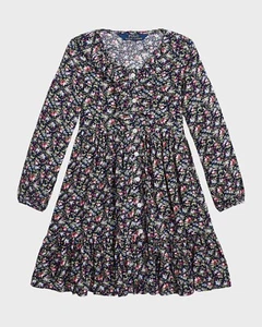 Polo Ralph Lauren Girl's Henley Floral-Print Day Dress Size 16 - Picture 1 of 1