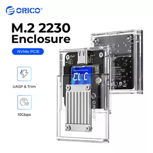 ORICO 2230 M.2 NVMe SSD Enclosure 10Gbps Mini Case M.2 to USB Type C Adapter - Picture 1 of 13