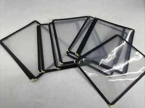 Lot of 15 Menu Restaurant Cafe Protective Cover Pvc Clear Single Page Holders - Picture 1 of 5