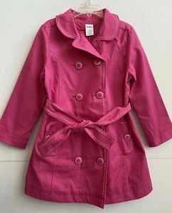 Gymboree Girls Trench Coat Pink Lined Belted Easter Size 5 NWT - Picture 1 of 3
