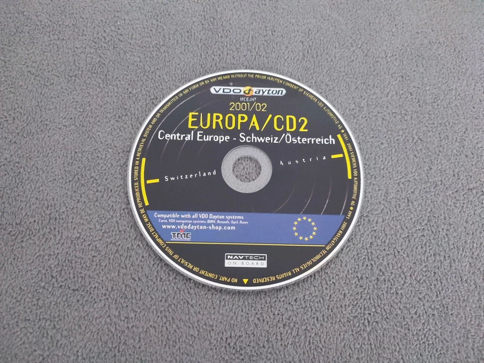 Navi CD VDO Dayton ÖSTERREICH SCHWEIZ 2001 OPEL CD 70 NAVI BMW MK1 MK2 MK3 MK4 - Bild 1 von 1