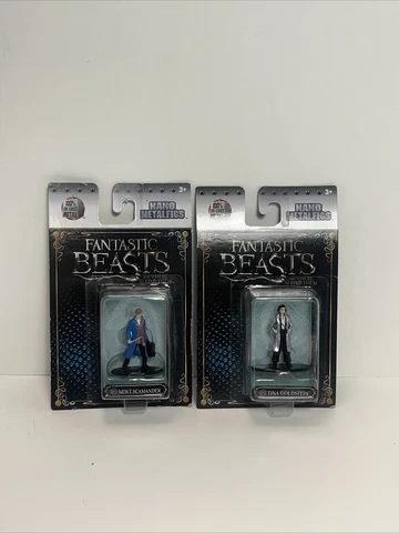Nano Metalfigs Fantastic Beasts Newt Scamander & Tina Goldstein Lot Of 2 New Cover