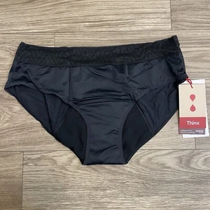 Thinx Black Hiphugger Classic Super Absorbent Period Underwear sz 2XL - Picture 1 of 7