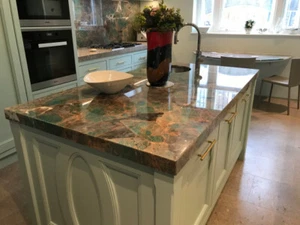 Blue Amazonite quartz Kitchen Countertops ,Amazonite Table Top For Home Decor - Picture 1 of 10