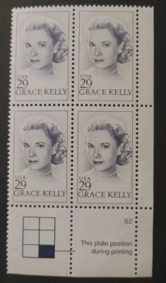 US Stamps SC# 2749 Grace Kelly Plate Block Of 4. MNH. Free shipping! - Image 1 of 2