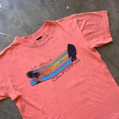 CAMISETA RECUERDO CALIFORNIA LA JOLLA VINTAGE AÑOS 70 HOMBRE TALLA M AÑOS 80 Foto 1 de 4