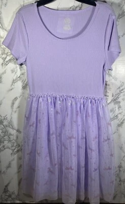 Wonder Nation Girls lilac bud tutu dress Size XL (14-16)  Short Sleeve flaw see - Image 1 of 4