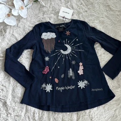 Desigual Long Sleeve Tee Size 5/6 Girls - Image 1 of 4