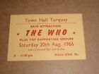 The Who 1966 Concert Ticket (Staggerlees/Hunters/Empty Vessels)