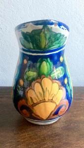 Vintage Mexico Ceramic Pitcher Talavera Pottery Pottery Colorful Mexican Art - Picture 1 of 10