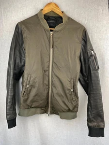 AllSaints Bomber Black and Khaki Jacket Men - Picture 1 of 6