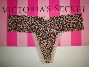 NEW VICTORIA'S SECRET THE LACIE LACE-UP THONG PANTY CHEETAH SIZE S - Picture 1 of 2