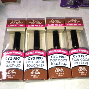 COVER YOUR GRAY CYG PRO HAIR COLOR TOUCH UP DARK BROWN 0.06 OZ NIB ( 4 Pack ) - Picture 1 of 2