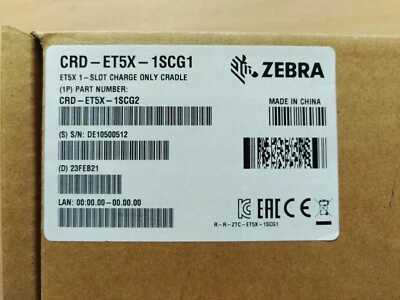 CRD-ET5X-1SCG2 Zebra Charging Station for MDE Terminal ET50 ET51 ET55 ET56 - Image 1 of 3