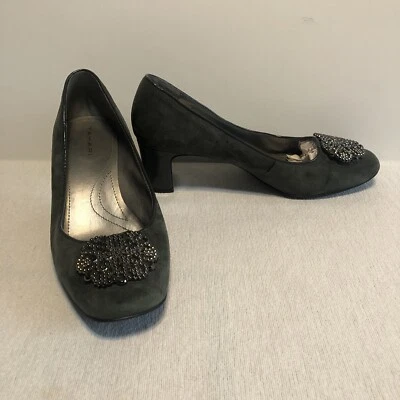 Tahari Шерри серый насосы туфли замши кожи женщин 8 М - Изображение 1 из 4