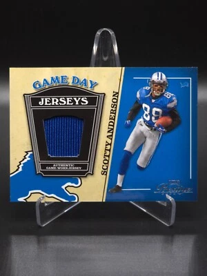 Scotty Anderson 2004 Donruss Playoff Prestige Game Day Jersey Detroit Lions GJ28 - Image 1 of 4