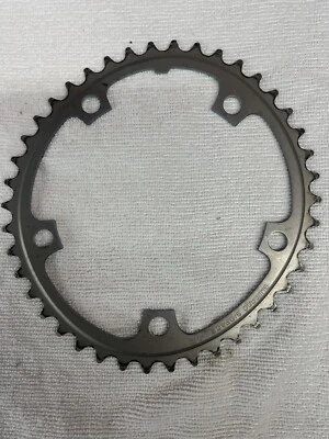Vintage Shimano Biopace 42t Chainring 130 BCD Oval Silver Alloy 42 Tooth - Image 1 of 4