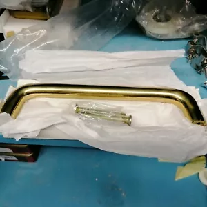 Polished Brass Pull Handle Bolt Fix 225X19MM Datim 2155 - Picture 1 of 2