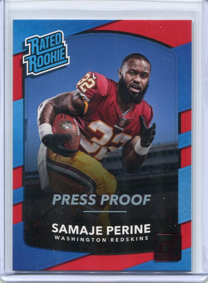 2017 DONRUSS RED PRESS PROOF RC SAMAJE PERINE PARALLELS REDSKINS - H4629 - Image 1 of 2