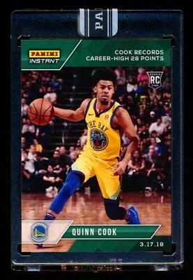 2017-18 PANINI INSTANT #116 QUINN COOK RC GREEN 1ST EVER ROOKIE WARRIORS #3/10! - Image 1 of 2