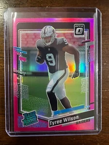 2023 Donruss Optic Football Pink Prizm Rated Rookie Tyree Wilson #262 - Picture 1 of 2