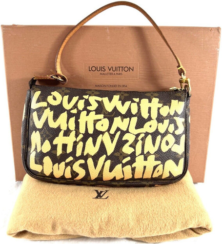 LOUIS VUITTON（LV） Borsa a tracolla Louis Vuitton monogramma tela marrone graffiti M92193