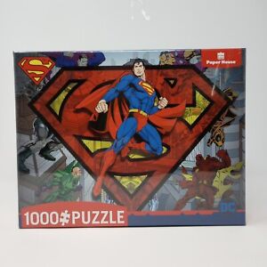 Superman & Villains Paper House Puzzle 1000 Piece Jigsaw Puzzle New