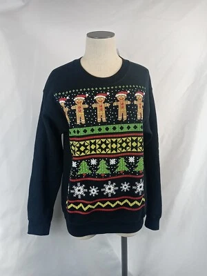 Nuevo con etiquetas Suéter Vintage Pan de Jengibre Hombre Para Mujer Talla Pequeña Árbol de Navidad Suéter Foto 1 de 4
