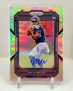 2022 Panini Prizm Malik Willis Silver ROOKIE Auto #303 Refractor Titans RC SP C1 - Picture 1 of 2