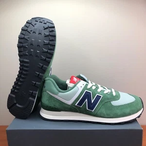 New Balance 574 'Nori' Zapatos Informales Tenis Verde Blanco Azul Marino U574HGB Para hombres 10.5 - Imagen 1 de 11