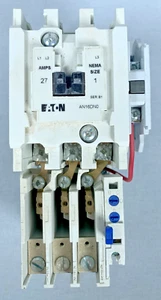 Eaton Motor Starter AN16DN0 Size 1 27 AMP 3 POLE 600 VAC w/ C306GN3 & C320KGS1 - Picture 1 of 6