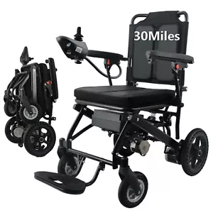 Ultra-lightweight Foldable Electric Wheelchair, 15Miles Long Range, 12AH Battery - Picture 1 of 8