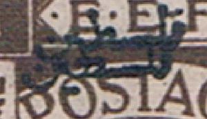 PALESTINE TREASURE SG#71c LONDON II MINT DOUBLE PRINTING SURCHARGE uncertified