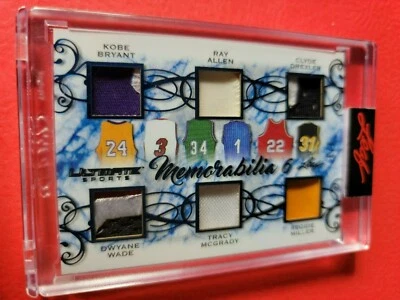 KOBE BRYANT DWYANE WADE REGGIE MILLER TRACY MCGRADY ALLEN JERSEY CARD #2/3 LEAF - Image 1 of 2