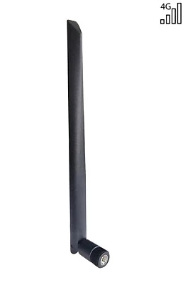 Antenna 4G/LTE (NB-IoT) 6dBi SMA-J (maschio)/90° pieghevole/50Ohm/omnidirezionale/nero - Immagine 1 di 4