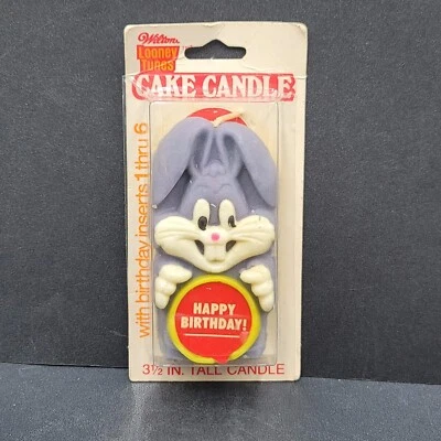 Vela vintage Bugs Bunny cumpleaños Looney Tunes adorno de pastel Warner Bros 1979 Foto 1 de 4