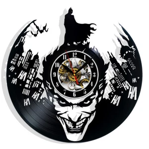 Batman VS Joker Vinyl Wanduhr Schallplatten Dekor Geschenk Weihnachten Geburtstag Urlaub - Bild 1 von 4