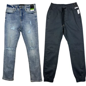 No Boundaries Youth Boys Reap - Repair Slim Jeans & Joggers Waist Size 27-28" - Picture 1 of 12