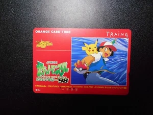 Pokemon Phone Orange Card JR Stamp Rally Promo Shining Ash Pikachu #3427 - Picture 1 of 11
