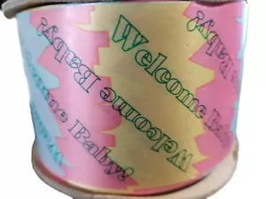 75 yards baby shower welcome baby acetate packaging ribbon 3" satin finish - Picture 1 of 1