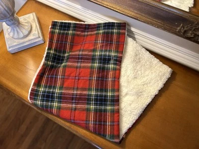 Pottery Barn Simon Plaid Christmas Lumbar Pillow Cover 14”x36” NWOT OPEN BOX - Image 1 of 4