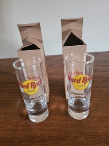 Hard Rock Cafe Birmingham Pair Of Shot Glasses.Boxed - Picture 1 of 7