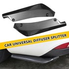 2xUniversal Car Rear Bumper Protector Lip Diffuser Spoiler Splitter Carbon Fiber