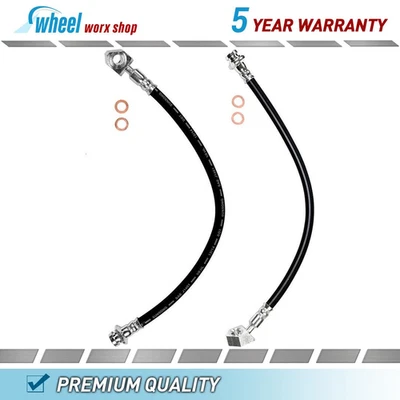 2 передних гидравлических шланга левого и правого тормоза для пикапа Nissan D21 1986-1994 1984-2006 годов выпуска - Изображение 1 из 4