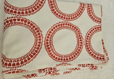 ROOM ESSENTIALS MANTEL 60 X 83" RECTANGULAR ALGODÓN poli rojo blanco geométrico Foto 1 de 4