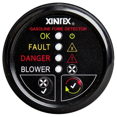 Detector de Humos de Gasolina Xintex + Control de Soplador + Sensor de Plástico - Pantalla Bisel Negro Foto 1 de 2