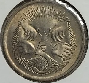 1966 Australia 5 cents coin Uncirculated - Picture 1 of 3